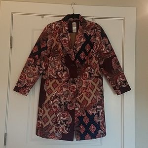 Chico's long button jacket size 2 petite